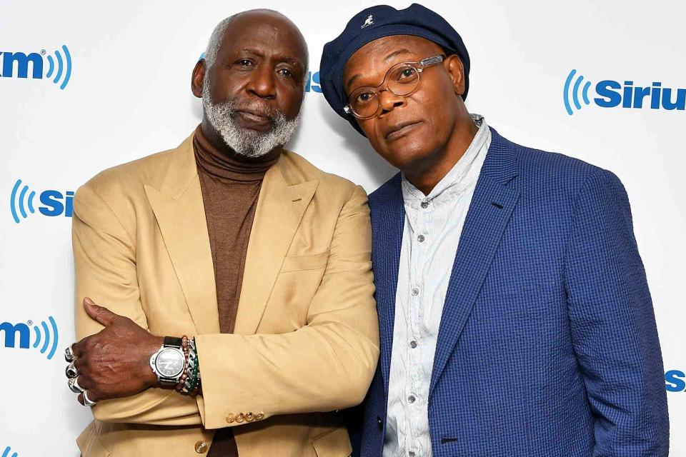 <p>Slaven Vlasic/Getty</p> Richard Roundtree and Samuel L. Jackson