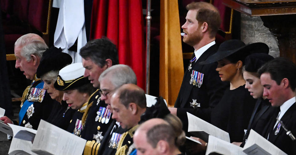 Meghan Markle and Kate Middleton at Queen's funeral