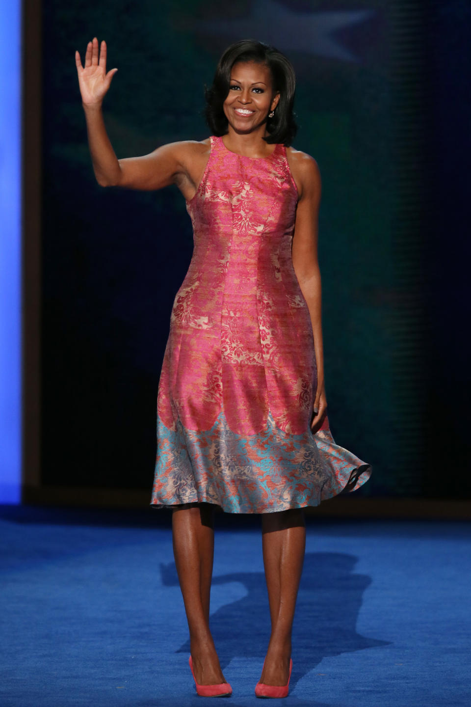 Michelle Obama während der Democratic National Convention in der Time Warner Cable Arena am 4. September 2012
