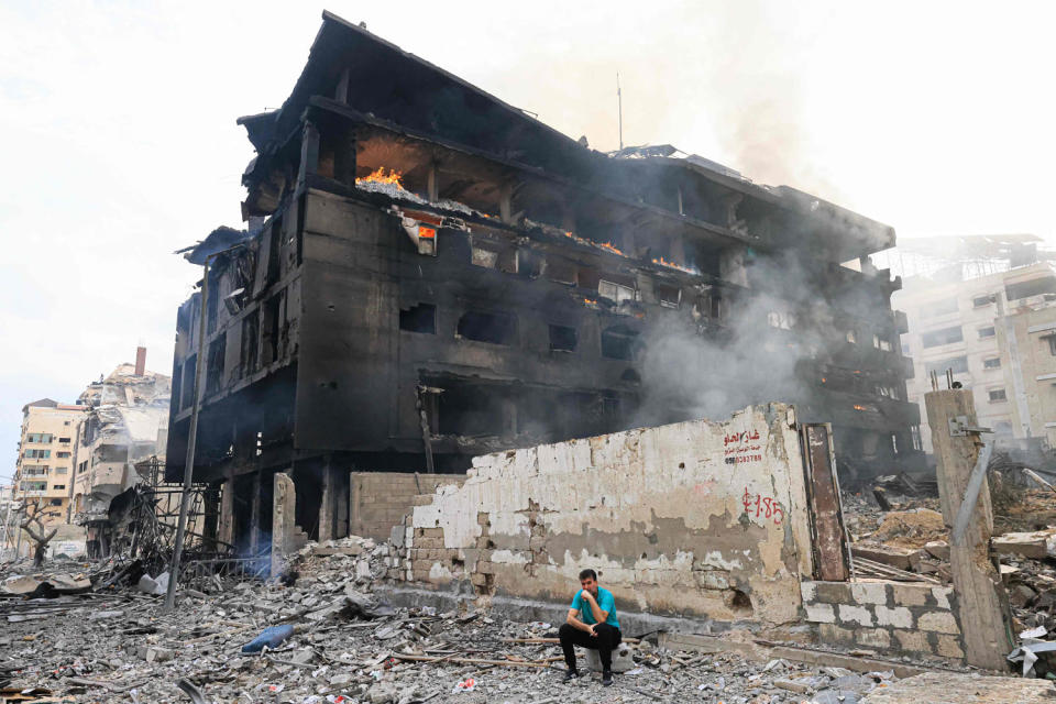 Gaza City's al-Rimal district (Mahmud Hams / AFP - Getty Images)