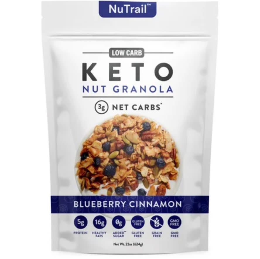 Blueberry Cinnamon Low-Carb Keto Nut Granola