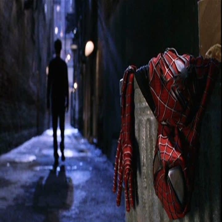 Peter Parker walks away from being Spider-Man