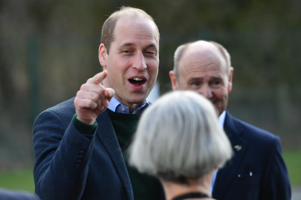 The Duke of Cambridge during a visit to the Tarmac National Skills and Safety Park in Nottinghamshire.