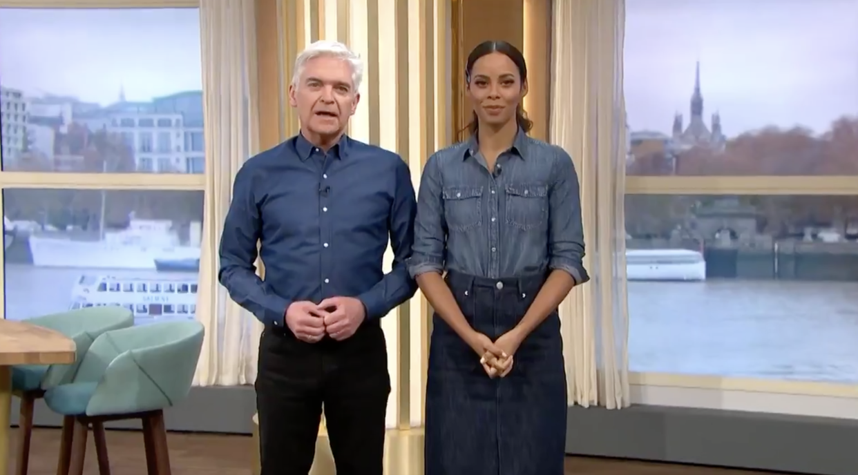 Rochelle Humes stood in for Holly Willoughby on today’s This Morning