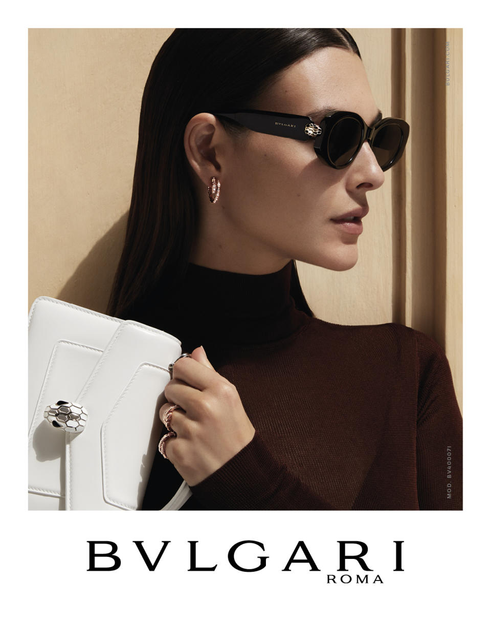 Bulgari’s new eyewear campaign featuring Vittoria Ceretti photographed by Vito Fernicola.