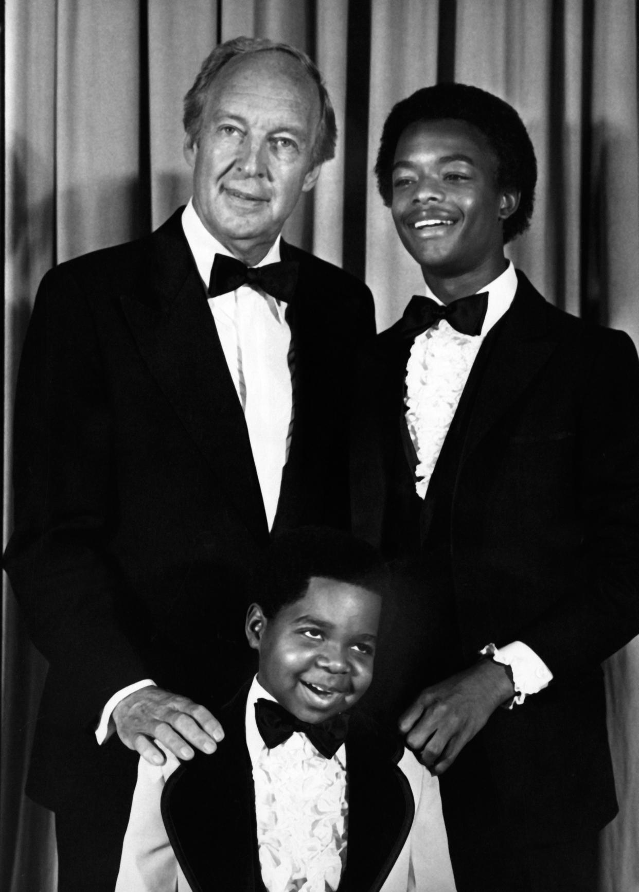 PASADENA, CA - JANUARY 27:  Actors Conrad Baines, Gary Coleman and Todd Bridges attend 33rd Annual Primetime Emmy Awards on January 27, 1980 at the Pasadena Civic Auditorium in Pasadena, California. (Photo by Ron Galella, Ltd./Ron Galella Collection via Getty Images) 