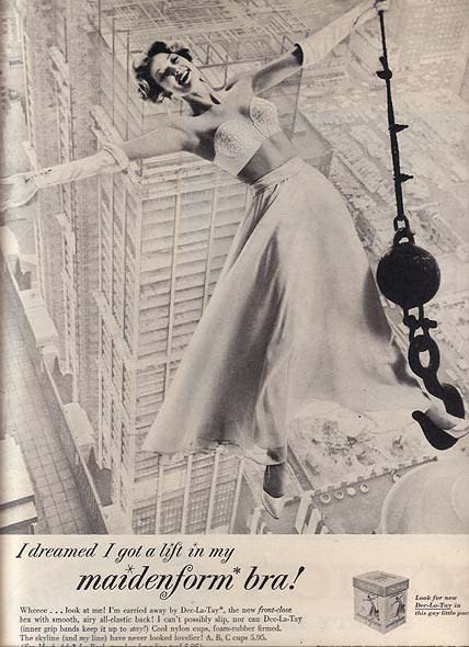 1955 Miriam Gates padded bra vintage ad