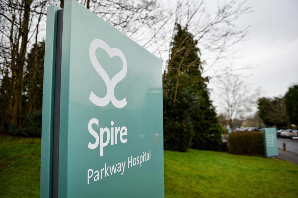 Spire Healthcare sign (PA Archive)