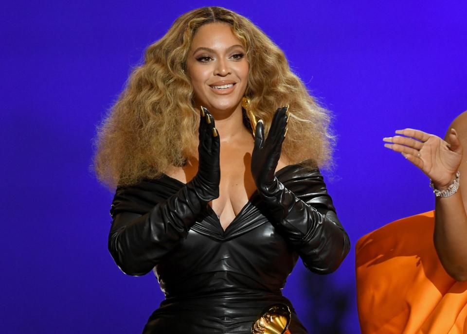 <h1 class="title">Beyoncé Knowles Attends the 2021 Grammys</h1><cite class="credit">Getty Images</cite>