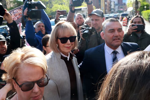 Luiz C. Ribeiro for the New York Daily News/Tribune News Service via Getty E. Jean Carroll walks behind lawyer Robbie Kaplan during the trial