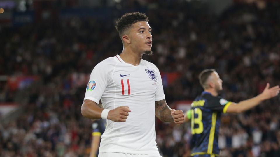 Jadon Sancho dedicated his goals to his grandmother (Getty) 