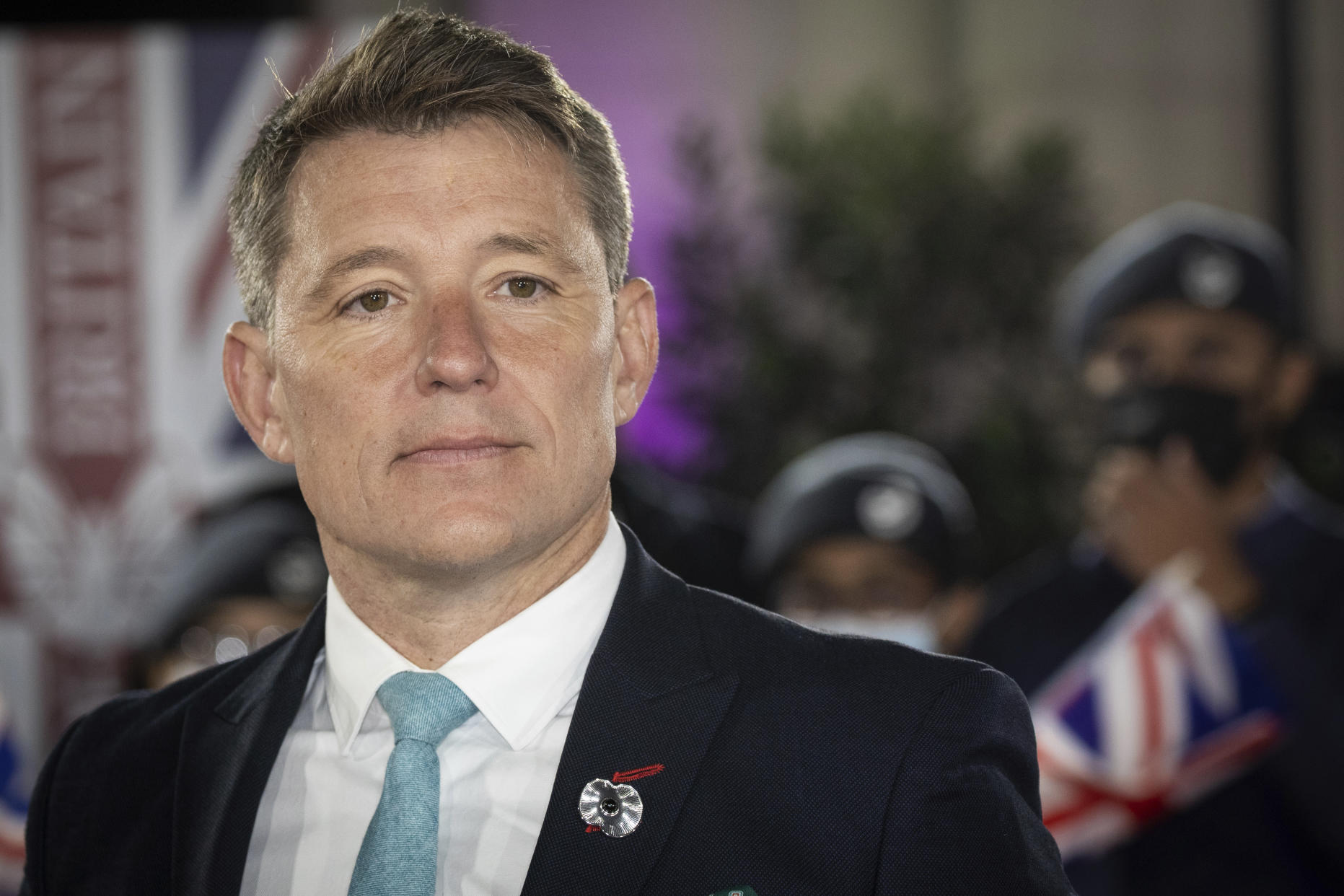 Ben Shephard poses for photographer upon arrival at the Pride of Britain Awards on Saturday, Oct. 30, 2021 in London. (Photo by Vianney Le Caer/Invision/AP)