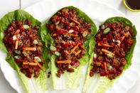 <p>Get the Sweet 'n Spicy Pork Lettuce Wraps recipe.</p>