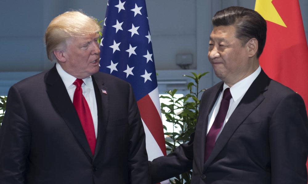 Donald Trump and Xi Jinping, pictured at July’s G20 summit in Hamburg.