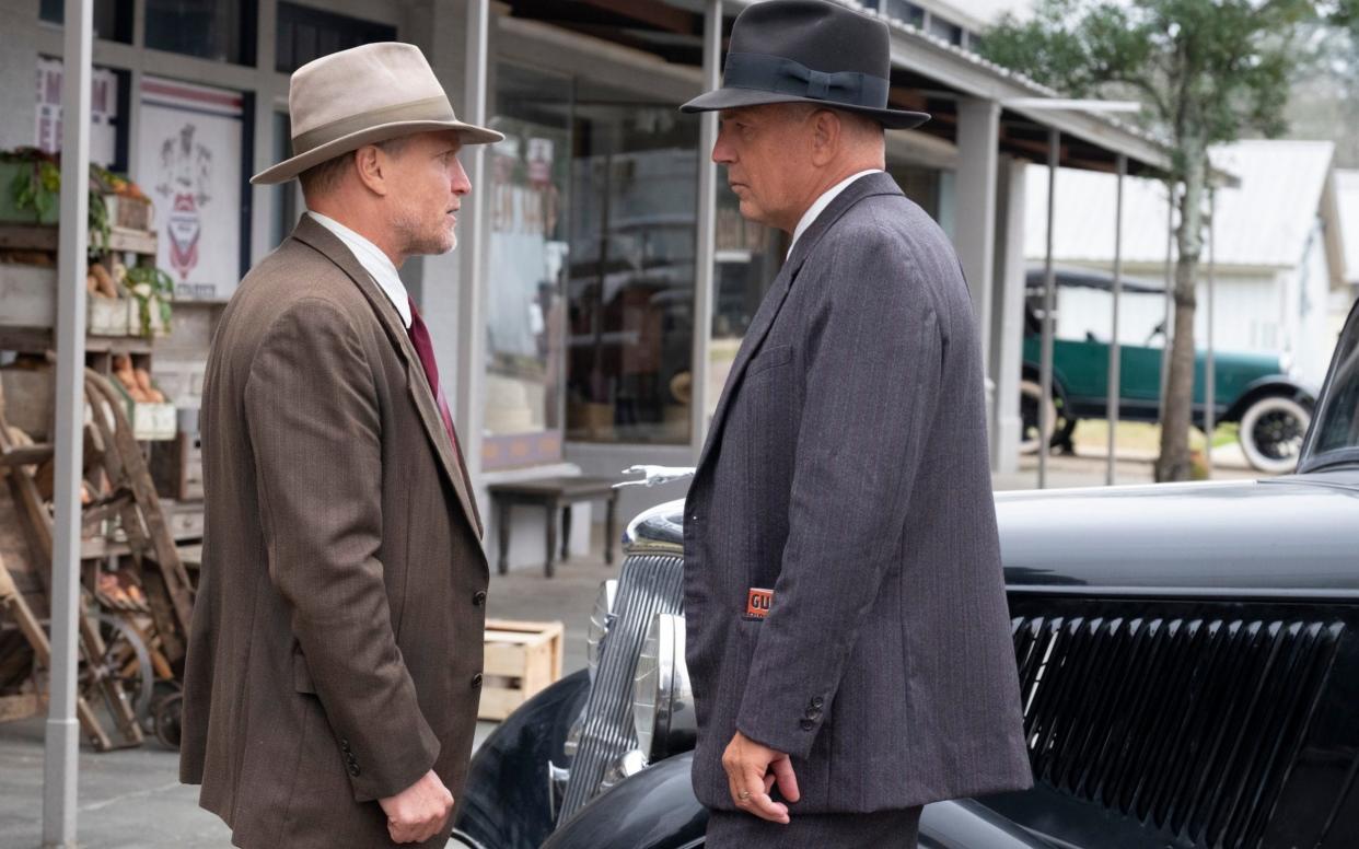 Woody Harrelson and Kevin Costner in The Highwaymen - Netflix