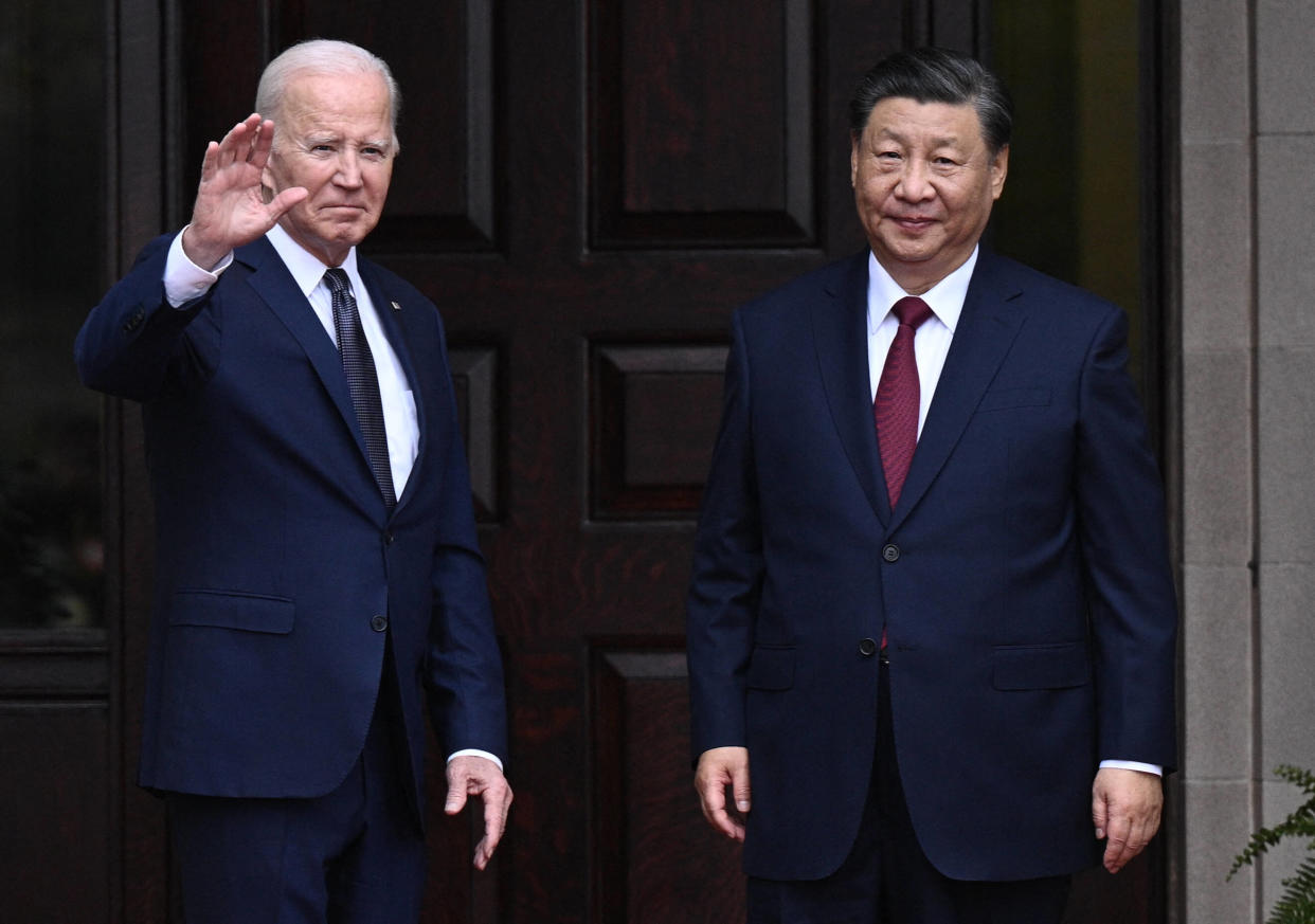 Joe Biden et Xi Jinping lors de la visite de ce dernier aux États-Unis le 16 novembre 2023.