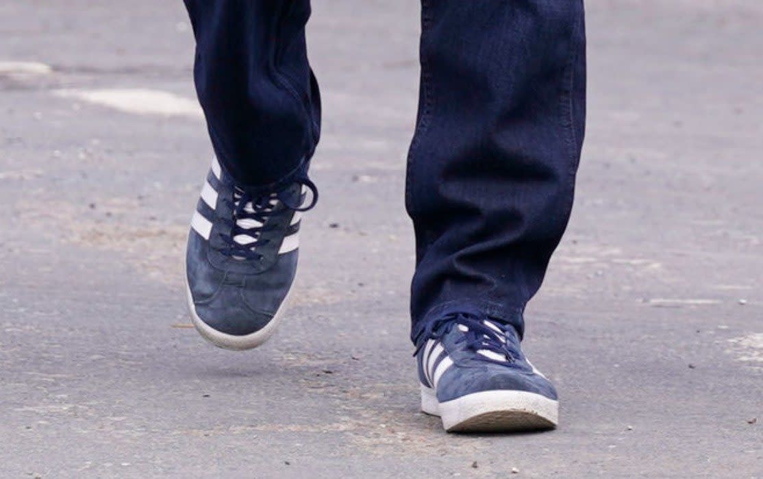 The focus was on Sir Keir's feet as he took to the streets in Adidas Gazelles