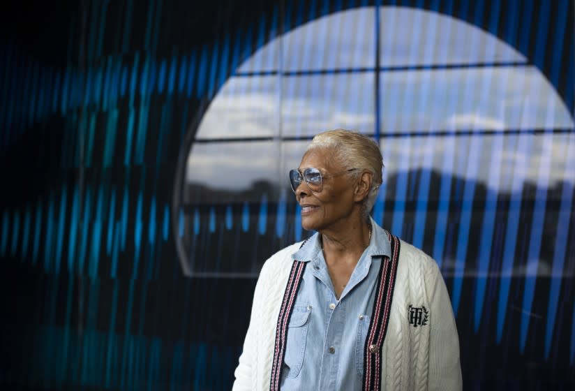 LOS ANGELES, CA - OCTOBER 04: Dionne Warwick and her son Damon Elliott are opening The Ohm Zone - a sound bath and meditation center in Venice. Photographed in Venice on Monday, Oct. 4, 2021 in Los Angeles, CA. (Myung J. Chun / Los Angeles Times)