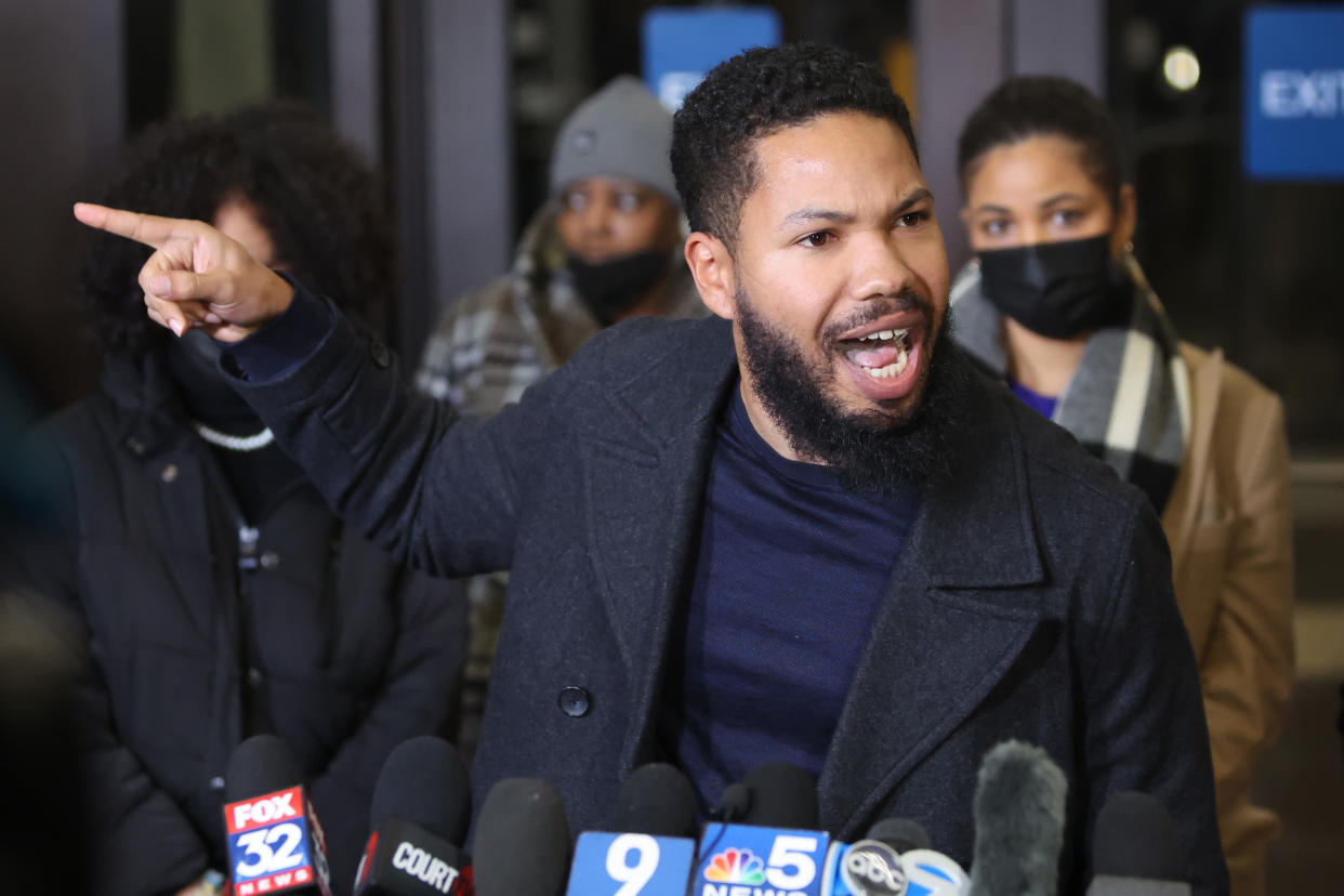 CHICAGO, ILLINOIS - MARCH 10: Jocqui Smollett, the brother of former 