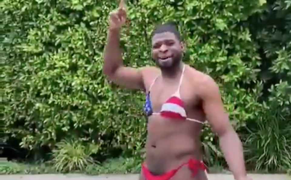 P.K. Subban celebrates the Fourth of July the only he knows how, apparently. 