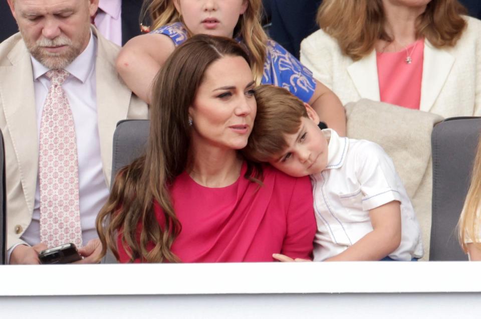 The Duchess of Cambridge and Prince Louis (PA Wire)