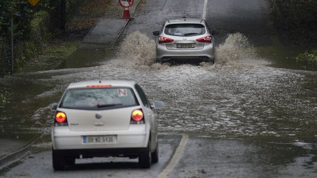 Flooded roads