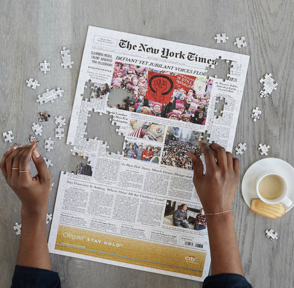 New York Times Custom Front Page Puzzle