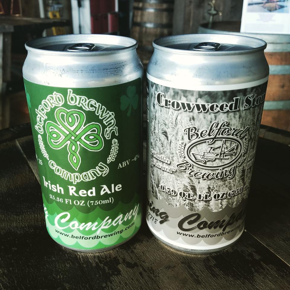 Irish Red Ale and Crowweed Export Stout from Belford Brewing Company in Belford.