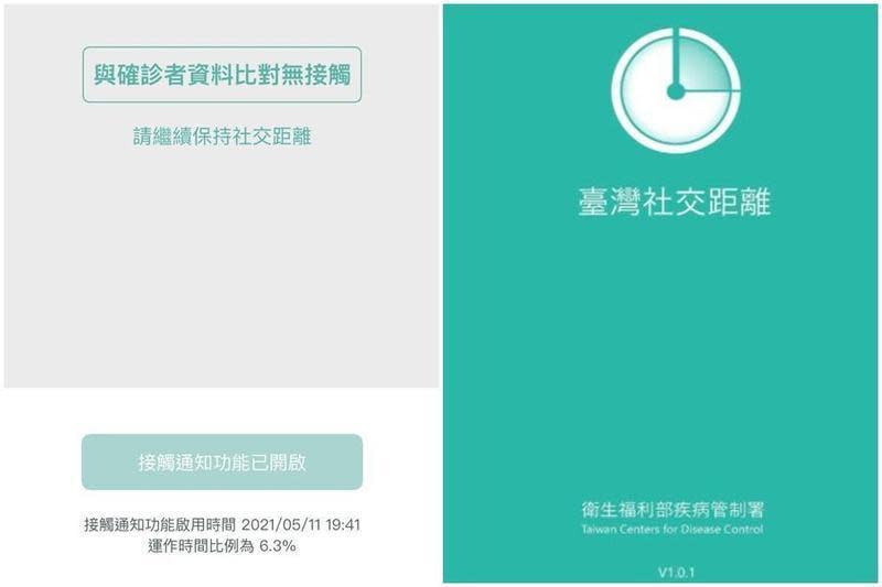 台灣社交距離APP爆僅回報29名確診者資料上傳，引起熱議。（翻攝台灣社交距離APP）