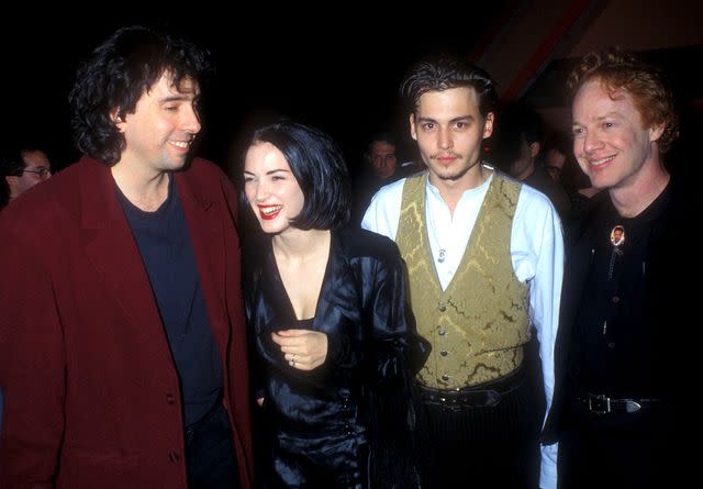 Barry King/WireImage (Left-right:) Tim Burton, Winona Ryder, Johnny Depp and Danny Elfman at the 'Edward Scissorhands' premiere in 1990