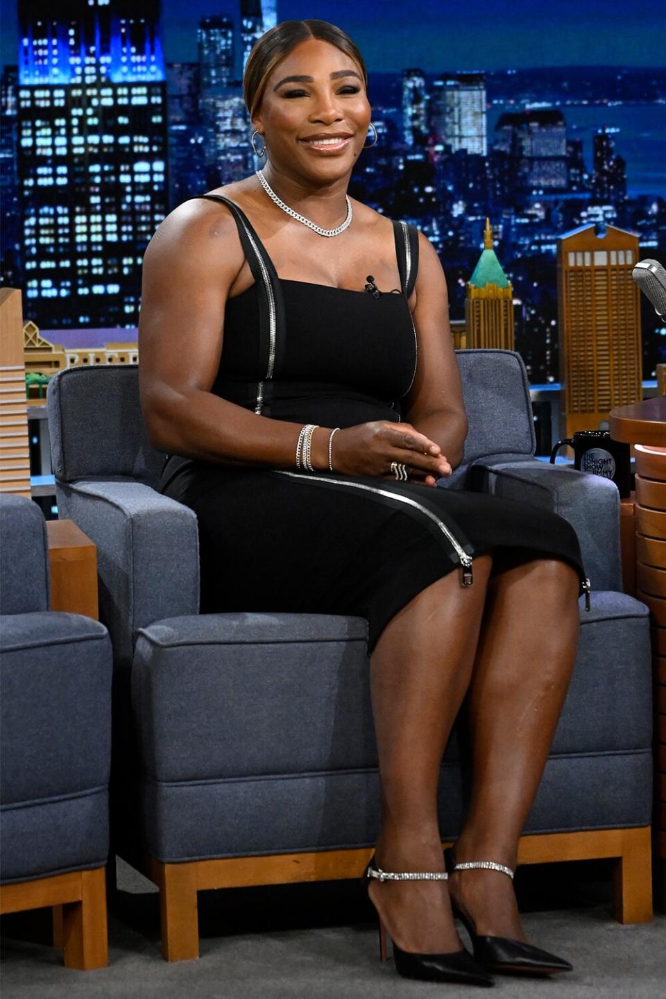 THE TONIGHT SHOW STARRING JIMMY FALLON -- Episode 1708 -- Pictured: Tennis player Serena Williams during an interview on Tuesday, September 13, 2022