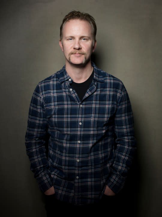 FILE – Director Morgan Spurlock from the film “Focus Forward” poses for a portrait during the 2013 Sundance Film Festival at the Fender Music Lodge on Jan. 21, 2013 in Park City, Utah. Spurlock, an Oscar-nominee who made food and American diets his life’s work, famously eating only at McDonald’s for a month to illustrate the dangers of a fast-food diet, has died. He was 53. (Photo by Victoria Will/Invision/AP, File)