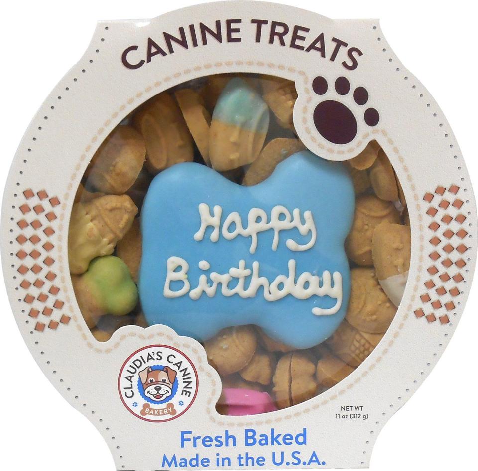 Happy Birthday Peanut Butter Cookie Dog Treats