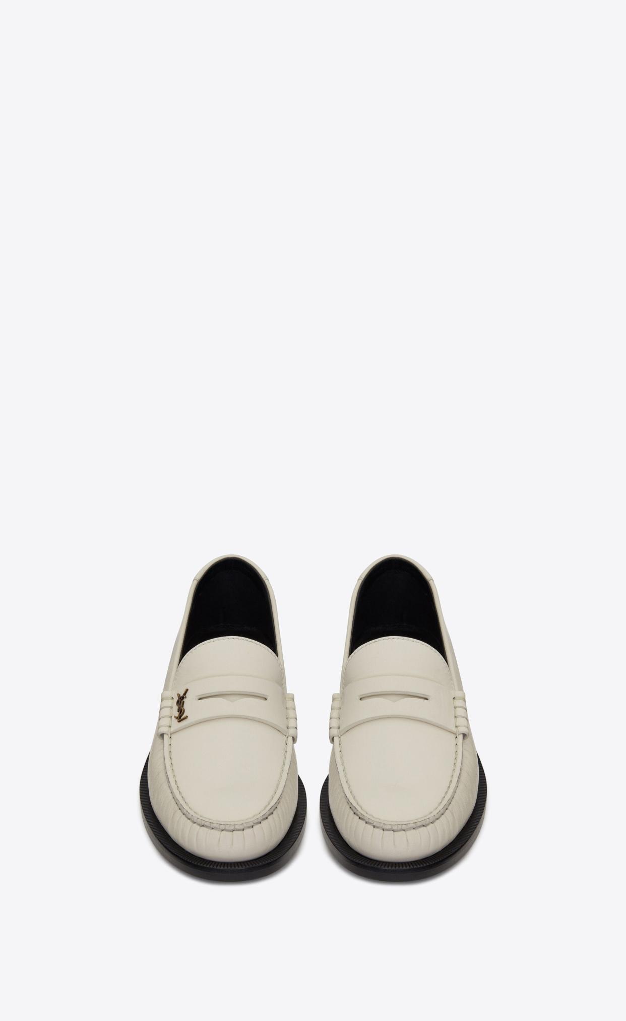 <p><a href="https://www.ysl.com/en-us/le-loafer-penny-slippers-in-smooth-leather-809975943.html?gad_source=1&gclid=Cj0KCQjwwYSwBhDcARIsAOyL0fg_V9PF5OcyuVD8ZvuwWQJDj-RfWOnk5HxqJkwfJfB-2el4997ne8oaAlwLEALw_wcB&gclsrc=aw.ds" rel="nofollow noopener" target="_blank" data-ylk="slk:Shop Now;elm:context_link;itc:0;sec:content-canvas" class="link rapid-noclick-resp">Shop Now</a></p><p>Le Loafer Penny Slippers</p><p>ysl.com</p><p>$875.00</p>