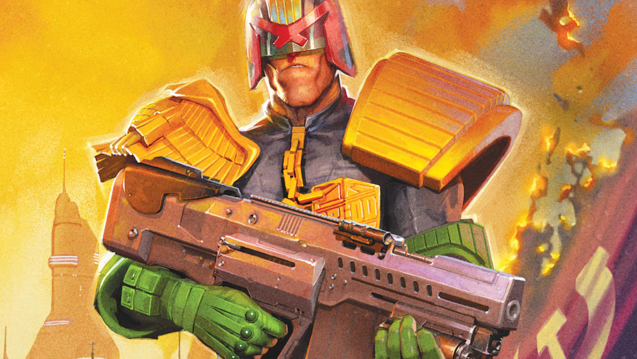  Judge Dredd with a big gun. 