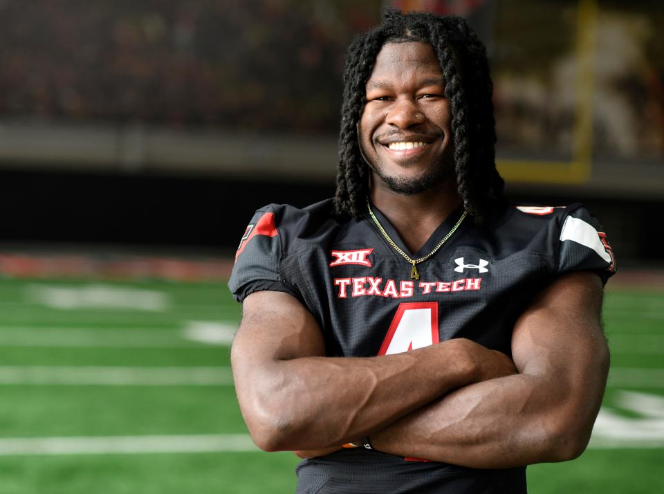 Former Texas Tech running back SaRodorick Thompson, pictured and former Tech defensive end Tyree Wilson are among 319 players invited to take part in this year's NFL scouting combine. The annual event starts Feb. 28 in Indianapolis.