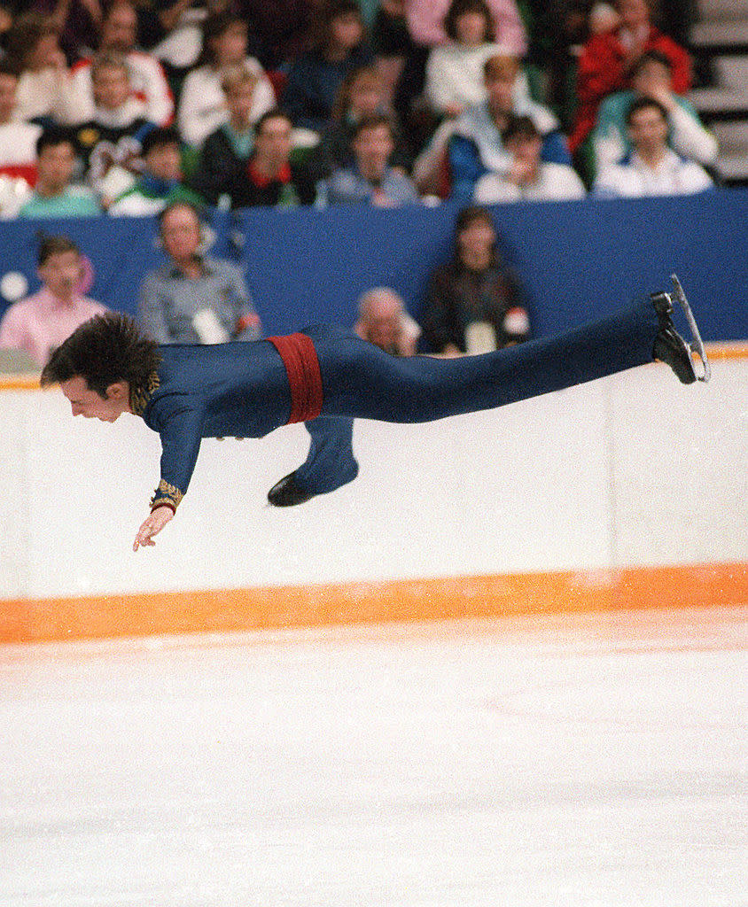 <p>Brian Boitano won a gold medal in the singles figure skating competition. This was also the year that the Jamaican bobsled team made its debut.</p>