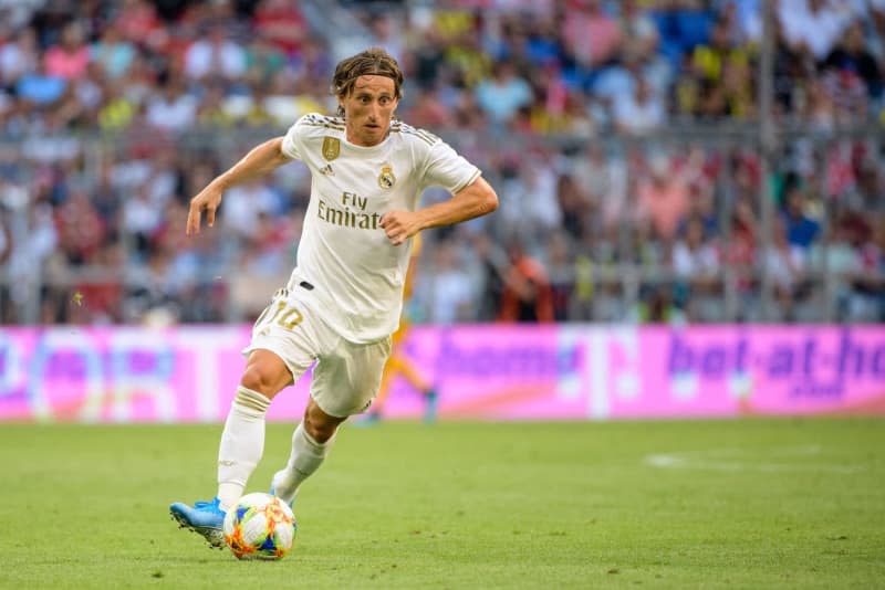 Real Madrid's Luka Modric in action during the Audi Cup semi-final test match between Real Madrid and Tottenham Hotspur at the Allianz Arena. Matthias Balk/dpa