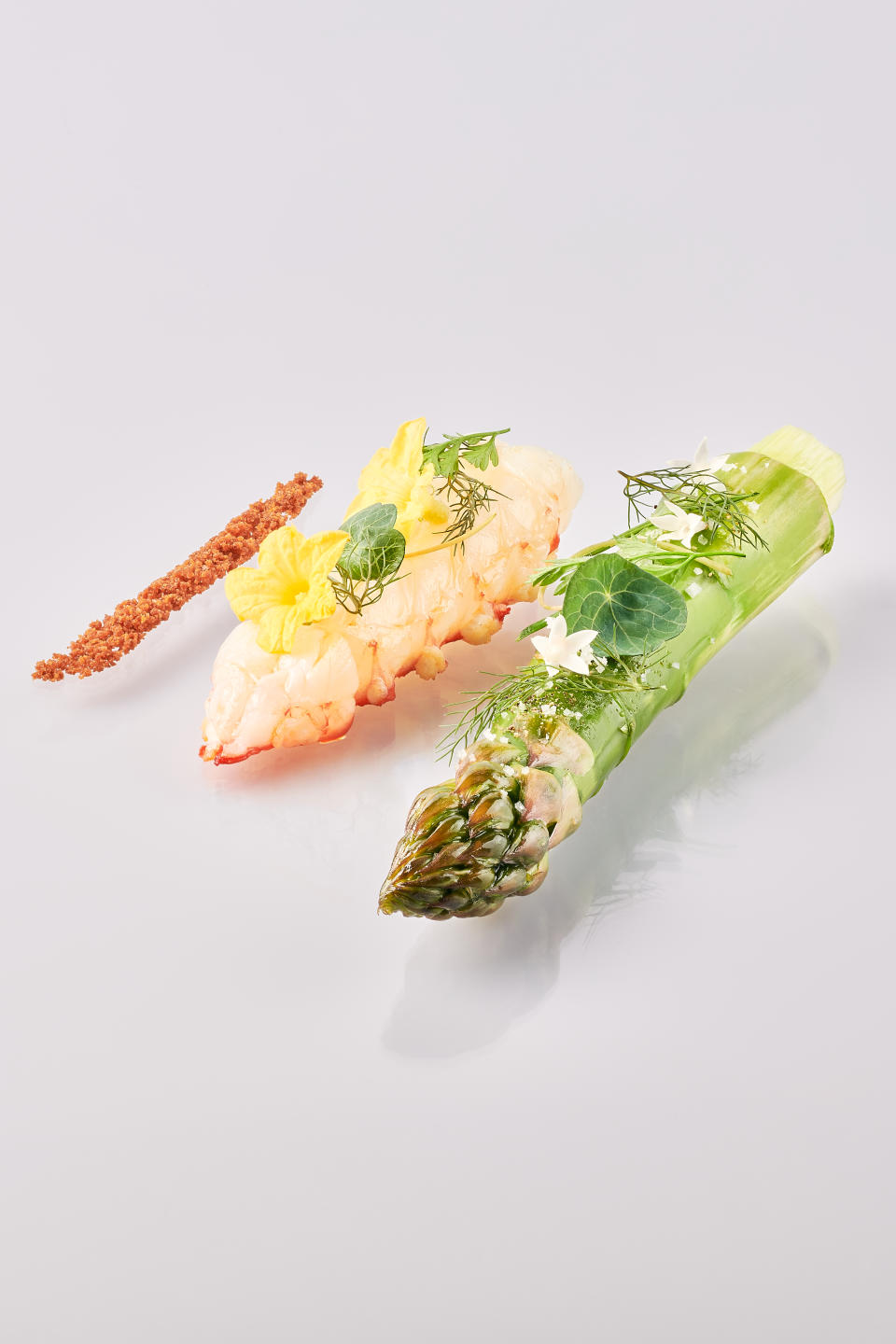 Green Asparagus Langoustine. (PHOTO: JAAN by Kirk Westaway)