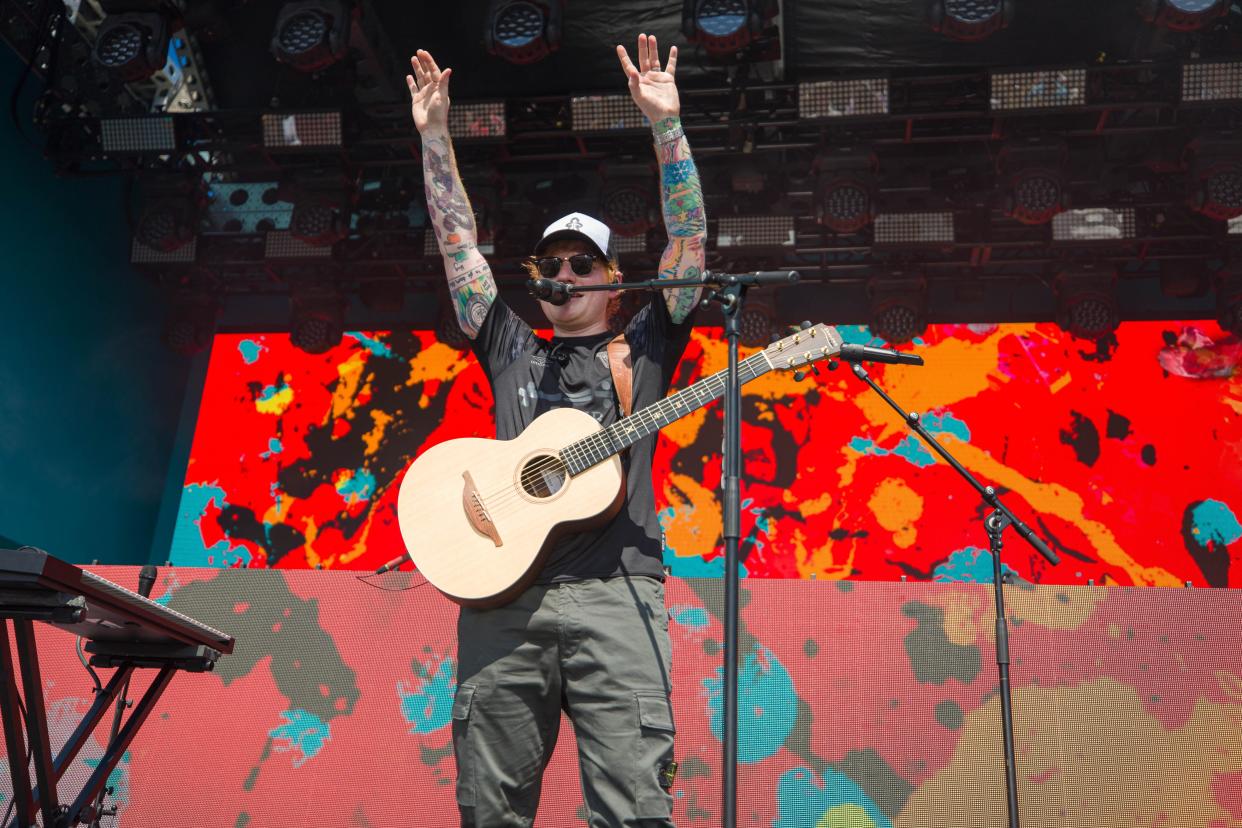 Ed Sheeran headlined the Hard Rock Beach Club trackside stage at the 2024 Formula 1 Miami Grand Prix on Saturday