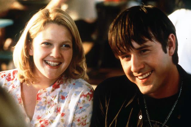 <p>Getty</p> Drew Barrymore and David Arquette in 1999's Never Been Kissed