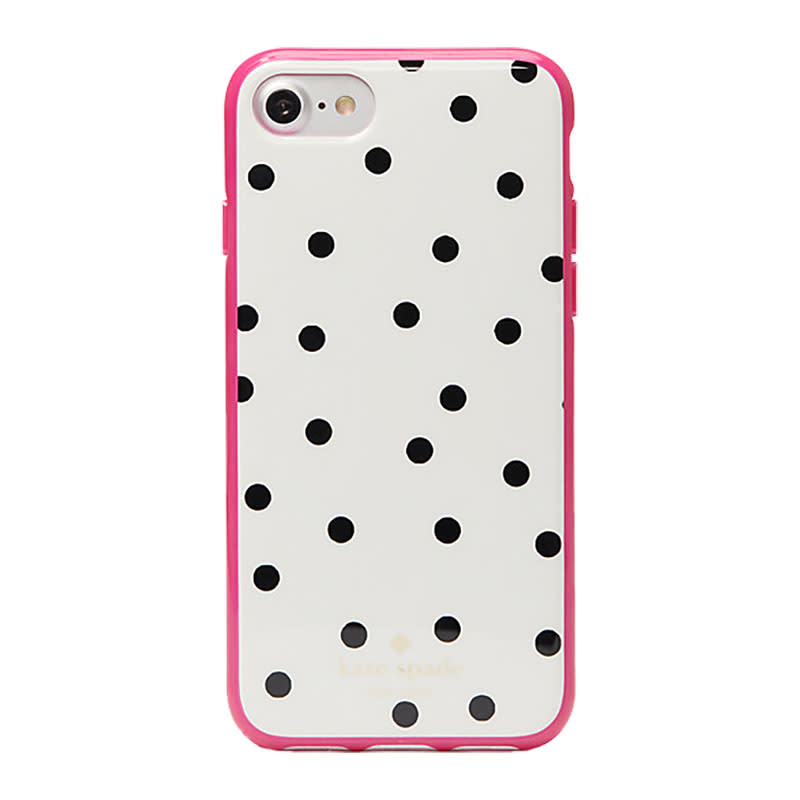 <a rel="nofollow noopener" href="http://rstyle.me/n/csjzetchdw" target="_blank" data-ylk="slk:Dancing Dot iPhone 8 Case, Kate Spade, $40;elm:context_link;itc:0;sec:content-canvas" class="link ">Dancing Dot iPhone 8 Case, Kate Spade, $40</a>