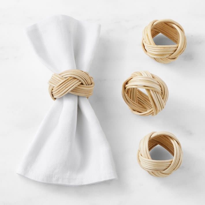 <p><a href="https://go.redirectingat.com?id=74968X1596630&url=https%3A%2F%2Fwww.williams-sonoma.com%2Fproducts%2Faerin-braided-woven-napkin-rings&sref=https%3A%2F%2Fwww.elledecor.com%2Fshopping%2Fa60344572%2Faerin-lauder-williams-sonoma%2F" rel="nofollow noopener" target="_blank" data-ylk="slk:Shop Now;elm:context_link;itc:0;sec:content-canvas" class="link rapid-noclick-resp">Shop Now</a></p><p>AERIN Braided Woven Napkin Rings, Set of 4</p><p>williams-sonoma.com</p><p>$29.95</p>