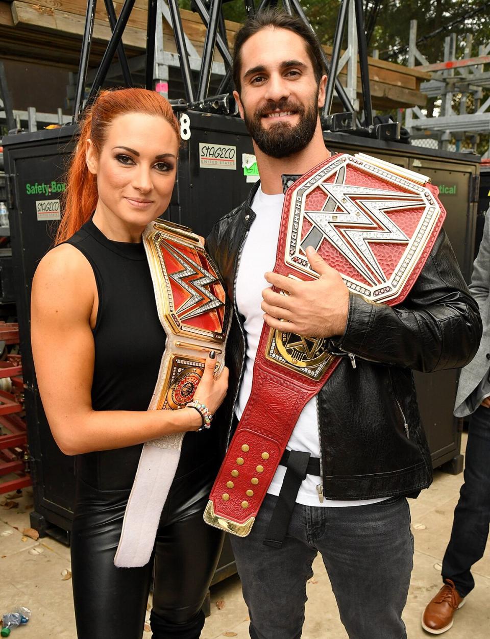 Becky Lynch Nude Videos - WWE Superstar Becky Lynch Expecting First Child with FiancÃ© Seth Rollins:  'We're So Excited'