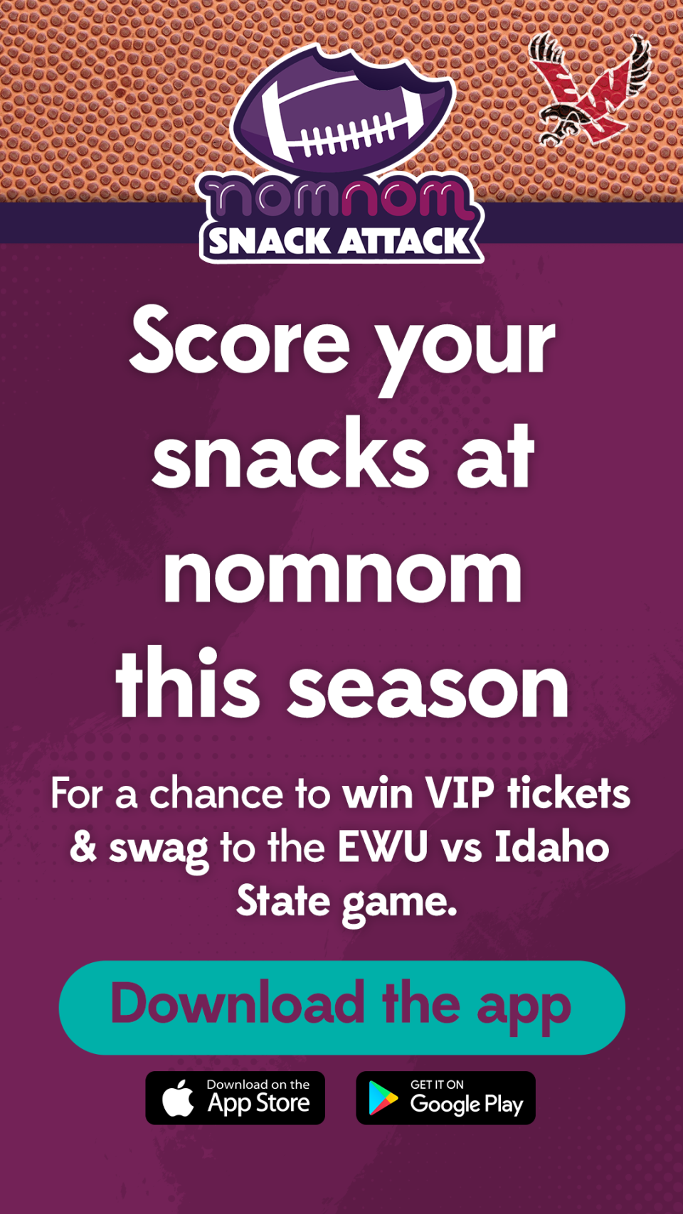 NOMNOM LAUNCHES SNACK ATTACK SWEEPSTAKES WITH EASTERN WASHINGTON UNIVERSITY EAGLES