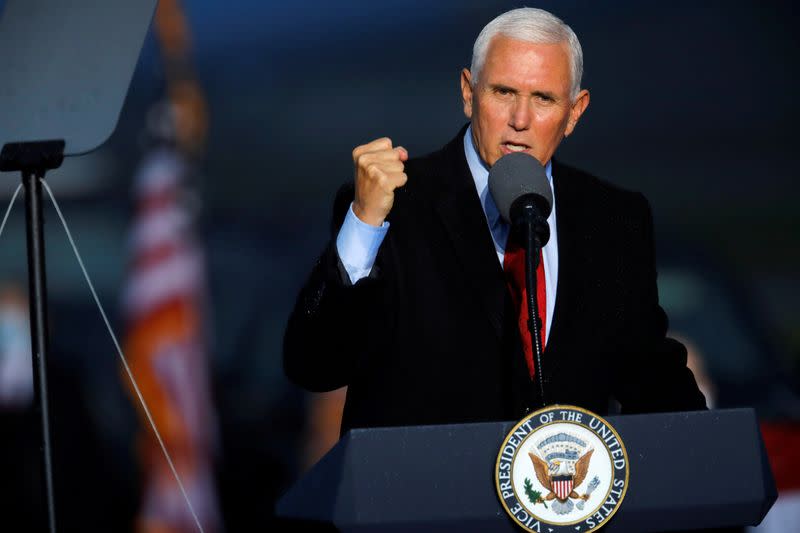 FILE PHOTO: U.S. Vice President Mike Pence rally in Kinston, North Carolina