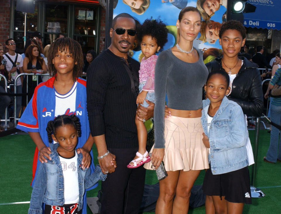 Eddie with now–ex-wife Nicole and some of his kids