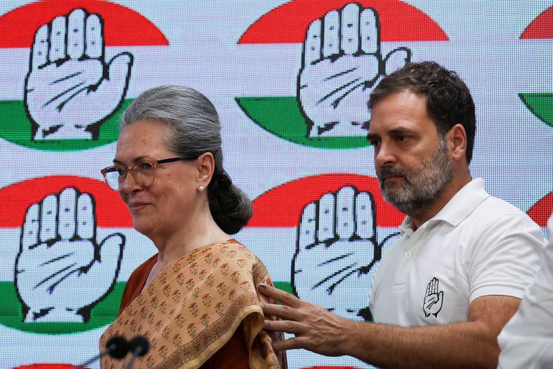 Rahul Gandhi, a senior leader of India's main opposition Congress party, holds a press conference, in New Delhi