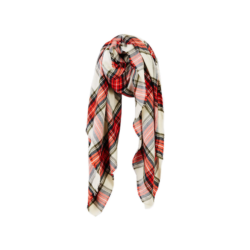 <a rel="nofollow noopener" href="http://rstyle.me/n/b4gc8sjduw" target="_blank" data-ylk="slk:Tartan Plaid Scarf, Ann Taylor, $80;elm:context_link;itc:0;sec:content-canvas" class="link ">Tartan Plaid Scarf, Ann Taylor, $80</a><ul> <strong>Related Articles</strong> <li><a rel="nofollow noopener" href="http://thezoereport.com/fashion/style-tips/box-of-style-ways-to-wear-cape-trend/?utm_source=yahoo&utm_medium=syndication" target="_blank" data-ylk="slk:The Key Styling Piece Your Wardrobe Needs;elm:context_link;itc:0;sec:content-canvas" class="link ">The Key Styling Piece Your Wardrobe Needs</a></li><li><a rel="nofollow noopener" href="http://thezoereport.com/beauty/makeup/suki-waterhouse-makeup-tutorial/?utm_source=yahoo&utm_medium=syndication" target="_blank" data-ylk="slk:How To Get Suki Waterhouse's Flawless Cat Eye;elm:context_link;itc:0;sec:content-canvas" class="link ">How To Get Suki Waterhouse's Flawless Cat Eye</a></li><li><a rel="nofollow noopener" href="http://thezoereport.com/entertainment/celebrities/meghan-markle-prince-harry-dating/?utm_source=yahoo&utm_medium=syndication" target="_blank" data-ylk="slk:This American Beauty Is Reportedly Dating Prince Harry, And The Internet Is Going Wild;elm:context_link;itc:0;sec:content-canvas" class="link ">This American Beauty Is Reportedly Dating Prince Harry, And The Internet Is Going Wild</a></li></ul>