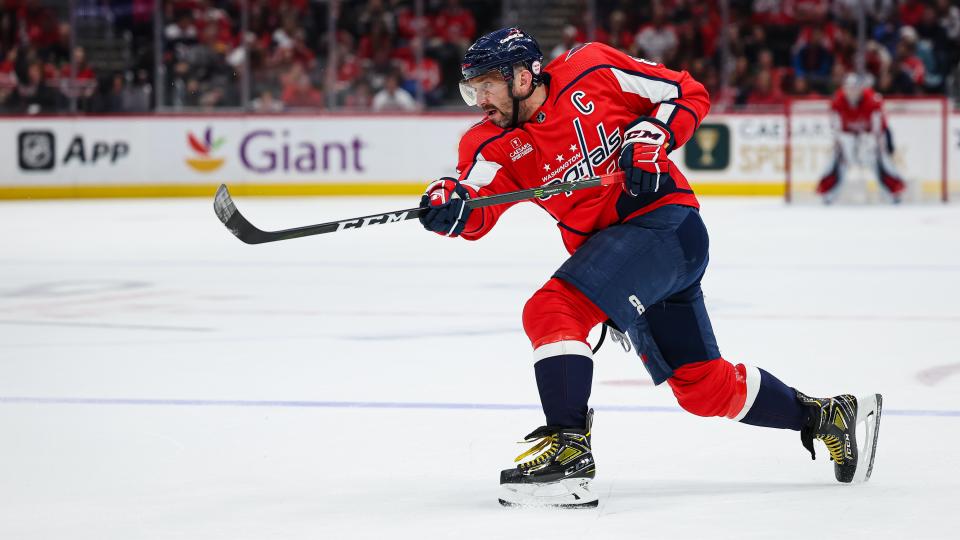 Alex Ovechkin soaks up power-play minutes at an unmatched rate across the NHL. (Scott Taetsch/Getty Images)